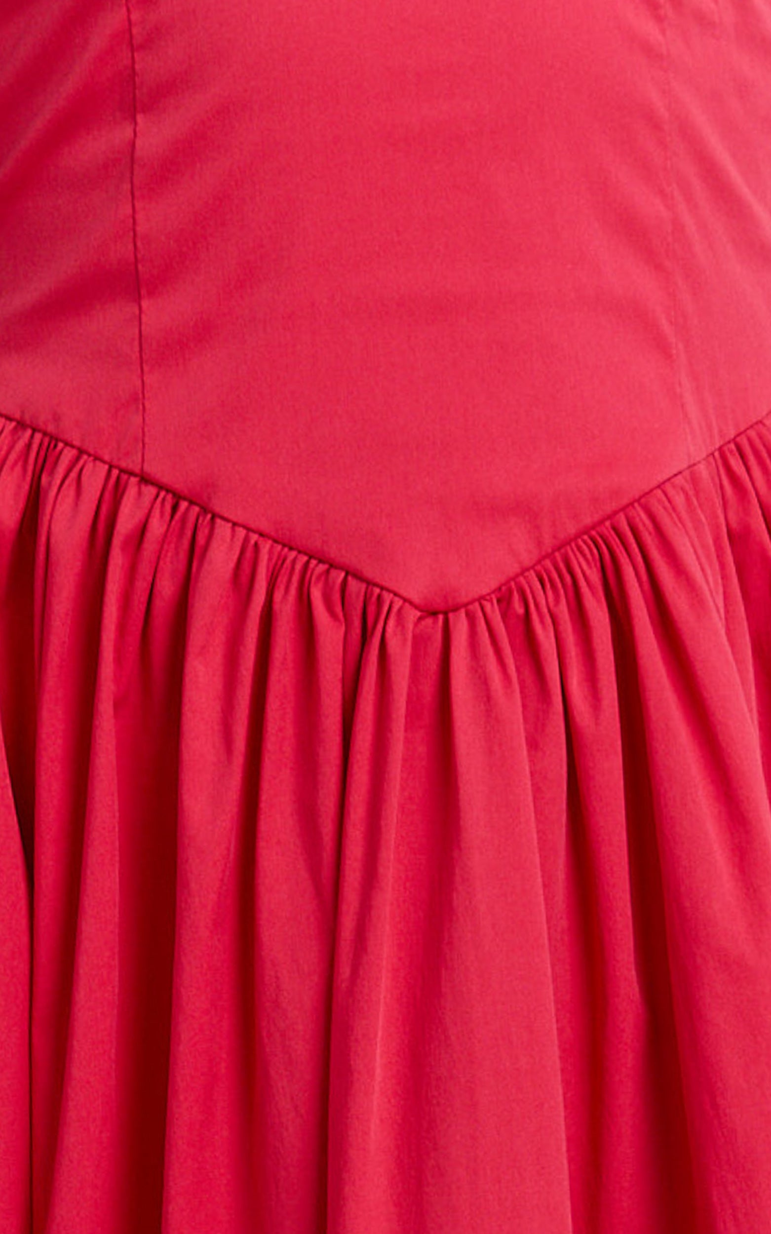 Keyhole Halter With V Yoke Dress in Red - Urban Luxe Apparel