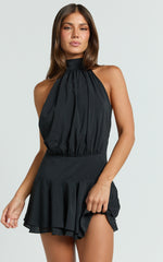 Backless Halter Dress in Black - Urban Luxe Apparel
