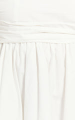 Back Bow Babydoll Dress in White