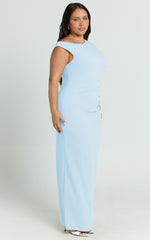 Off The Shoulder Dress in Baby Blue - Urban Luxe Apparel