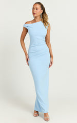 Off The Shoulder Dress in Baby Blue - Urban Luxe Apparel