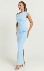 Off The Shoulder Dress in Baby Blue - Urban Luxe Apparel