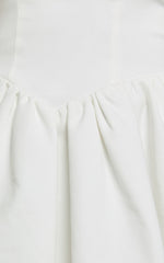 Halter Tie Neck Corset Panel Dress in White