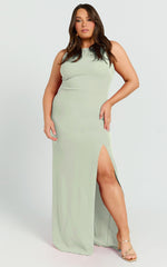 Boat Neck Bodycon Dress in Sage - Urban Luxe Apparel