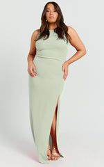 Boat Neck Bodycon Dress in Sage - Urban Luxe Apparel