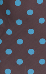 Strappy Scoop Neck Floral Placement Print Georgette Dress in Polka Dot Print