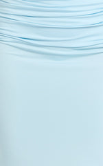 Backless Ruched Bodycon Dress in Blue - Urban Luxe Apparel