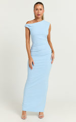 Off The Shoulder Dress in Baby Blue - Urban Luxe Apparel
