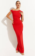 Off The Shoulder Dress in Red